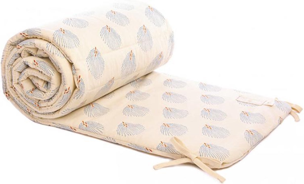 Nobodinoz - Nest cot Bumper Blue gatsby Cream