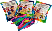 6 Stuks SET SPRINGELASTIEKEN NEON KLEUR 3 METER
