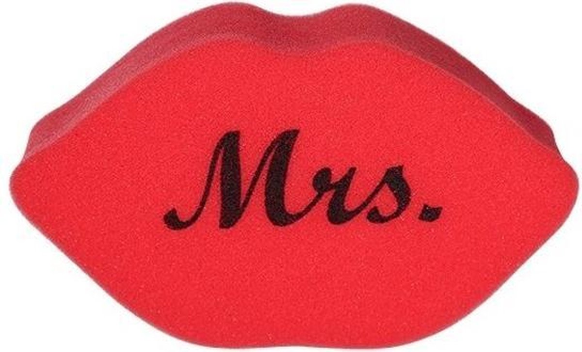 Rode bad spons lippen 20 cm - Valentijn cadeau voor dames