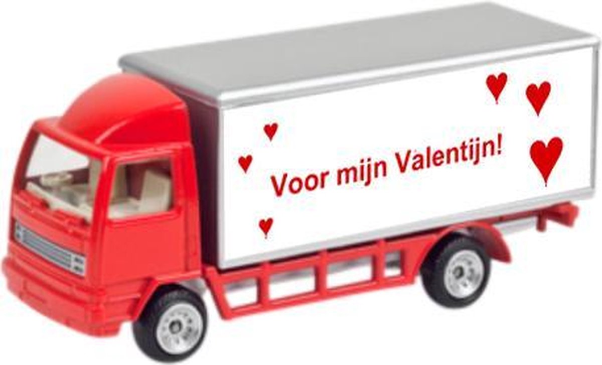 Leuk kado met naam model truck - rood