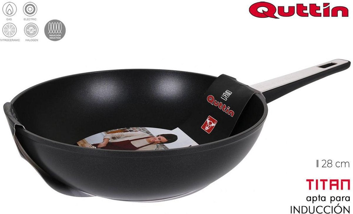 Quttin Wokpan Quttin Ø 28 cm – Alle warmtebronnen ook Inductie!