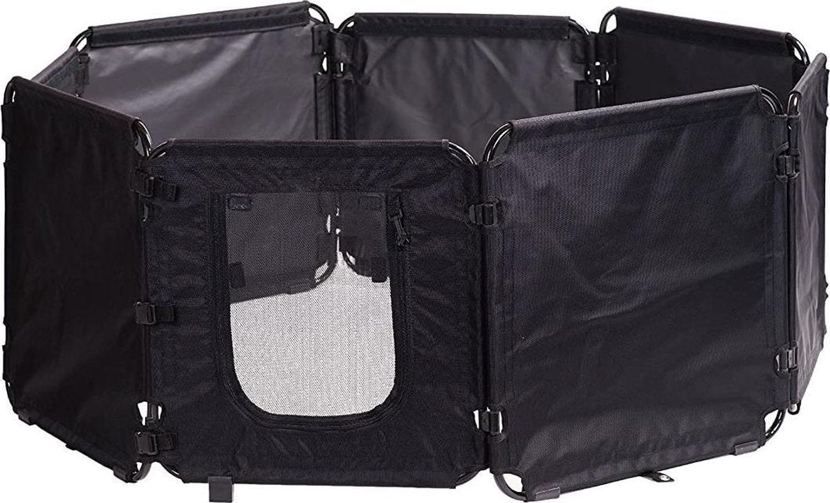 MPETS Cargo Park Fence - Zwart - voor puppy