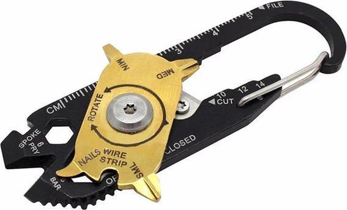 LOUZIR Multitool sleutelhanger - 20 functies in 1 tool - Leuke survival gadget