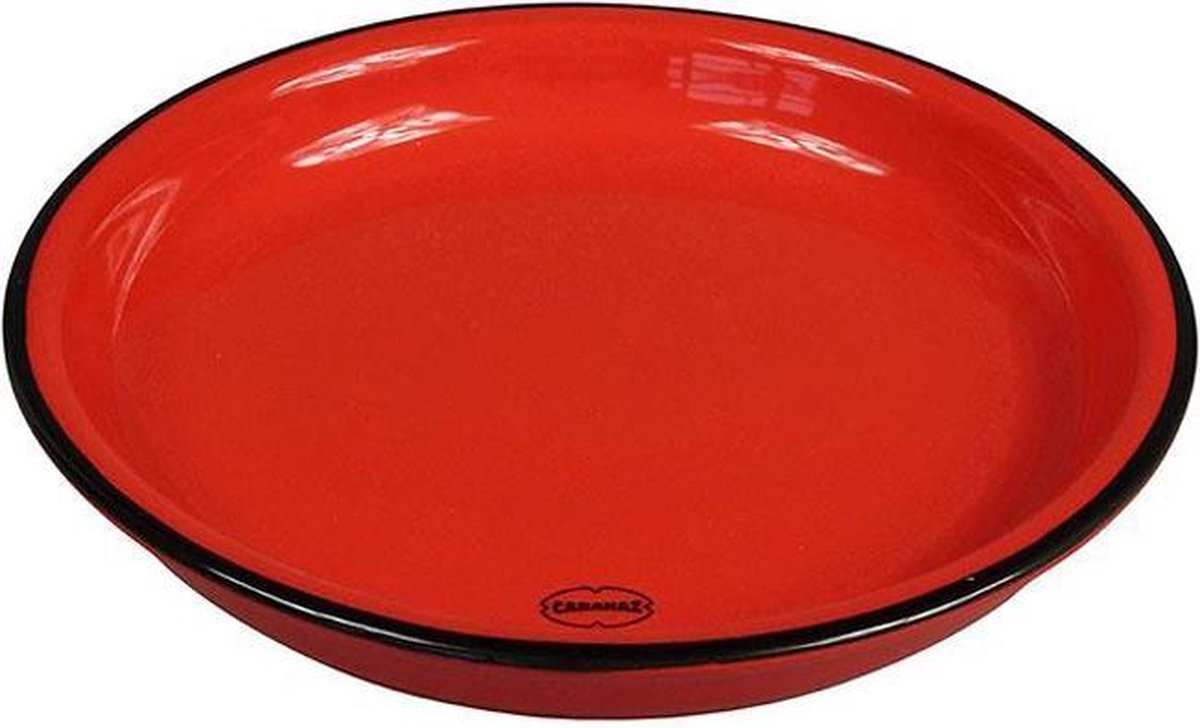 Cabanaz Retro Gebaksbord - emaille geïnspireerd Scarlet Red