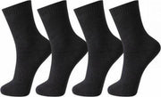 Socke - Thermo Sokken - 4 Paar - 4P - Thermosokken Kleur Effen Zwart Maat 43-46 - Werksokken - Warme Sokken - Sokken Heren - Sokken Dames