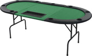 vidaXL Pokertafel voor 9 spelers ovaal 3-voudig inklapbaar groen