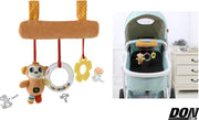 DONLINE – Baby Pluche Speelgoed / Baby Kinderwagen Activiteit Speeltje / Bed Motoriek Speelgoed / Veelkleurige Aapje Cartoon Dier / Baby Bijtring