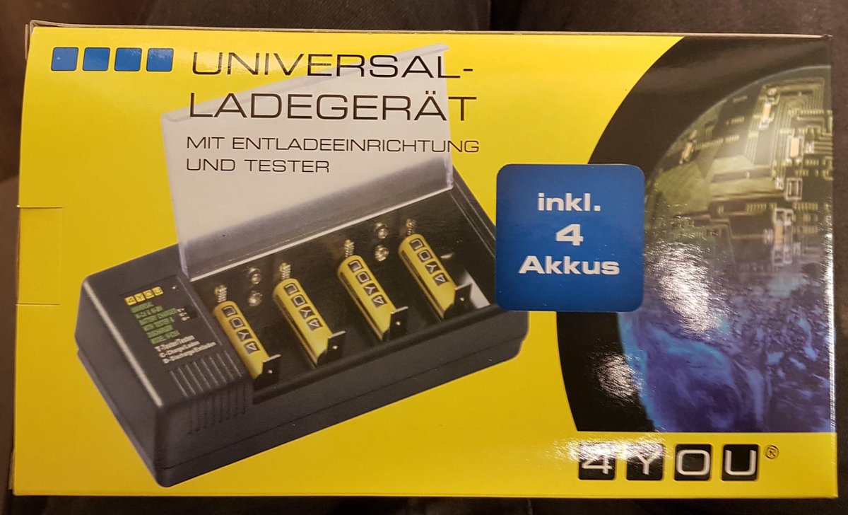 Universeel batterijoplader en ontlader incl. 4x AA batterijen