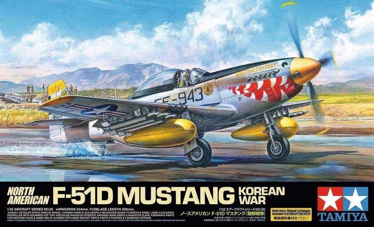 1:32 Tamiya 60328 F-51D Mustang Korean War Plastic kit