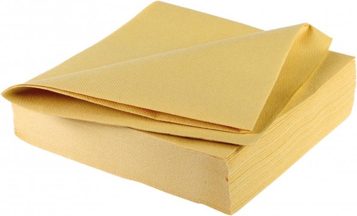 GALA Servetten - Camel - 40x40cm - 25 Stuks - Geel