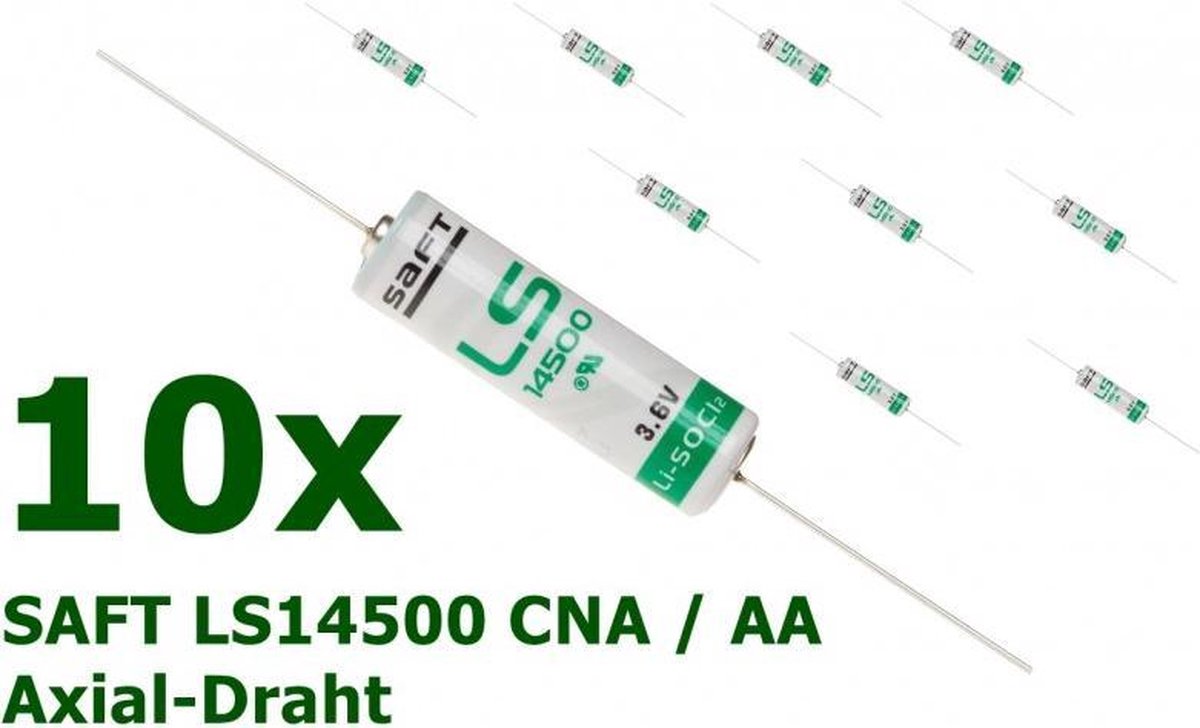 10 Stuks - LS14500 CNA / AA met soldeerdraden Lithium batterij