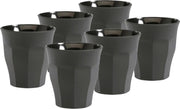 Set van 12x stuks espresso glazen grijs 90 ml Picardie - koffiekopjes van glas