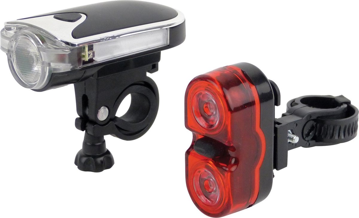 Dresco Fietsverlichtingsset - Modern - LED - Zwart