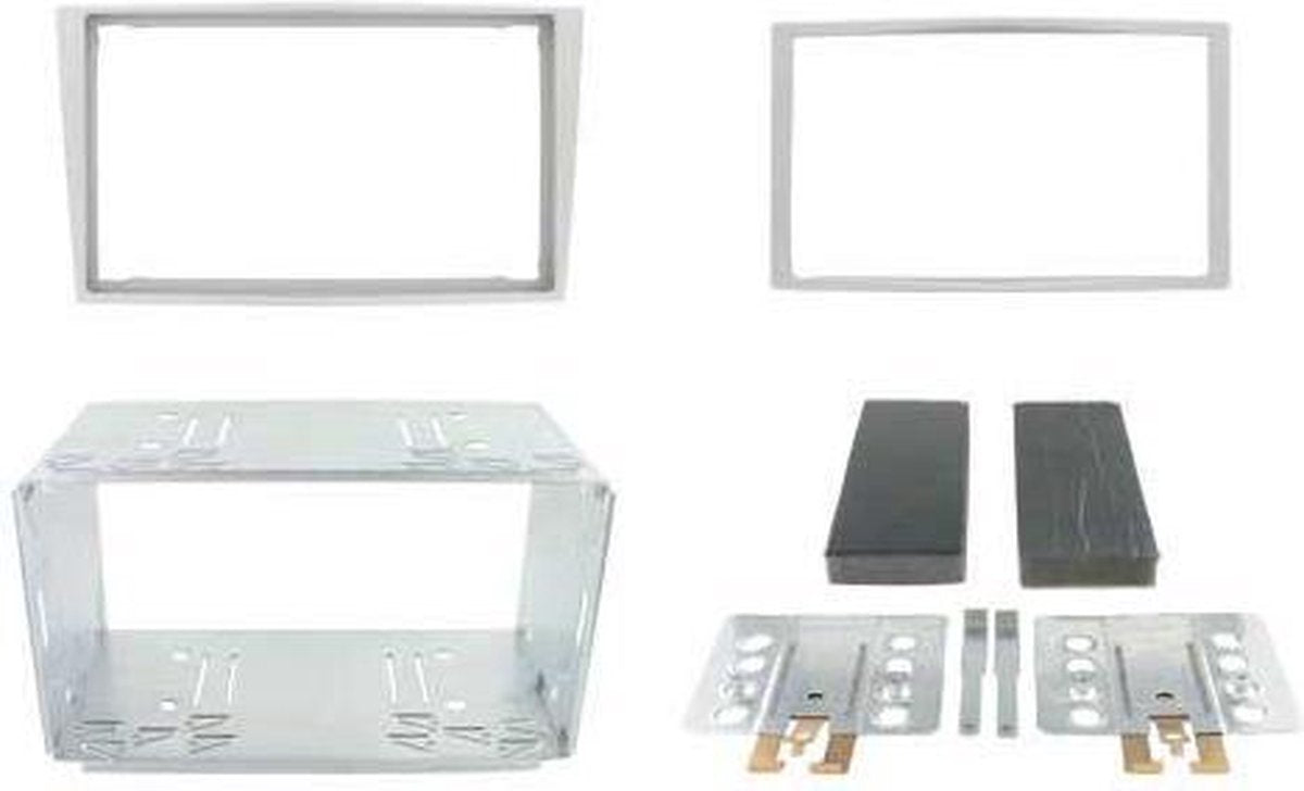 2-DIN frame Opel- Astra/ZafiraZILVERGRIJS