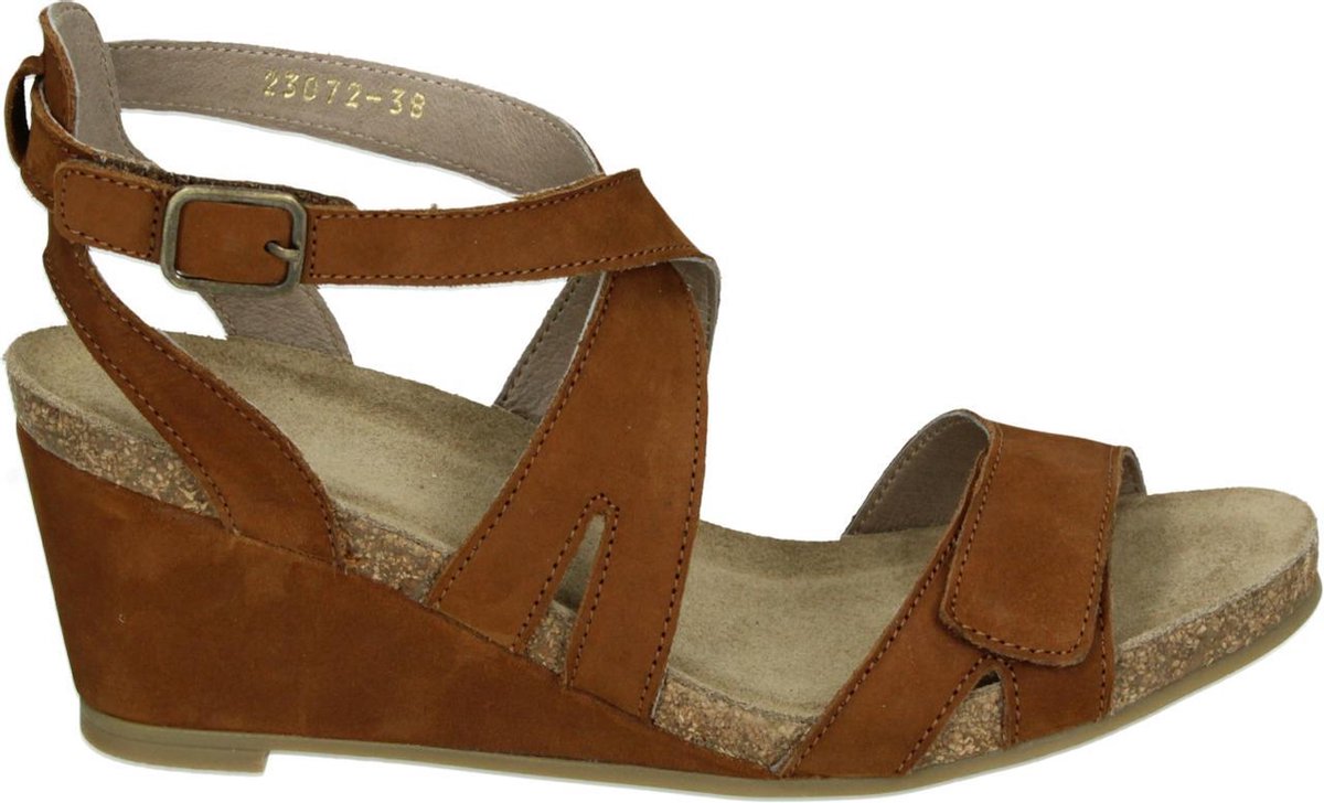 Ca'Shott 23072 BIO - Volwassenen Sandalen met hakDames Sandalen - Kleur: Cognac - Maat: 42