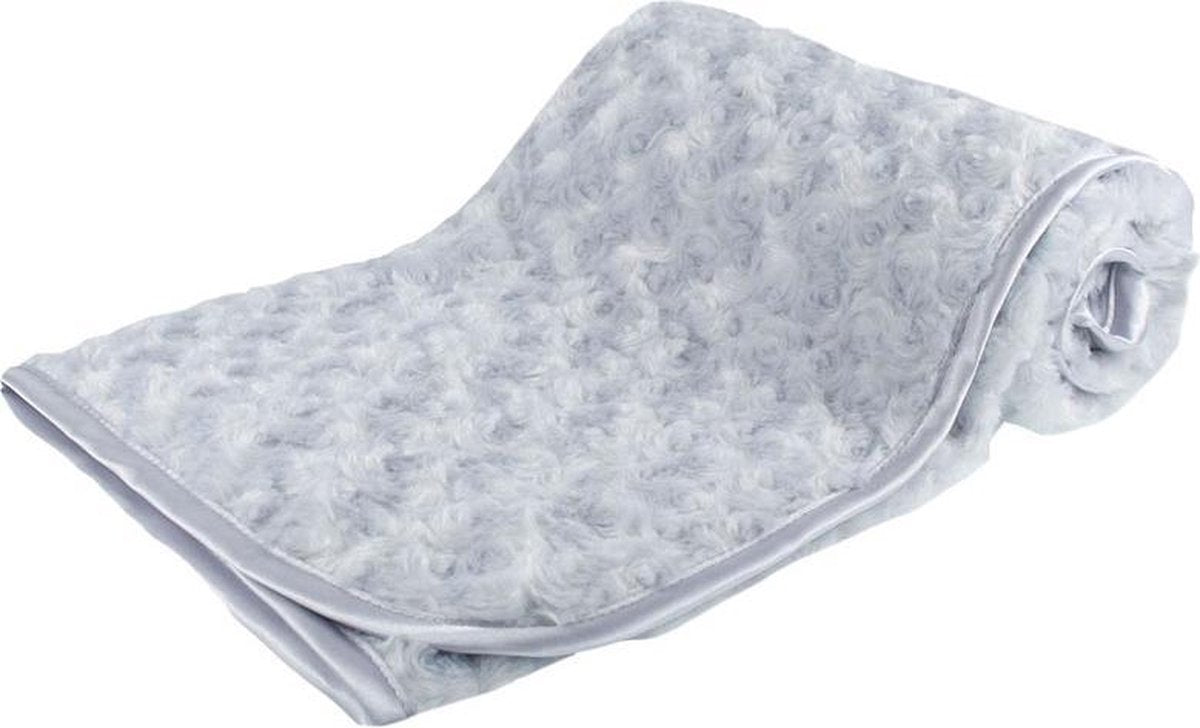 Soft Touch Babydeken Rose Fleece 75 X 100 Cm Grijs