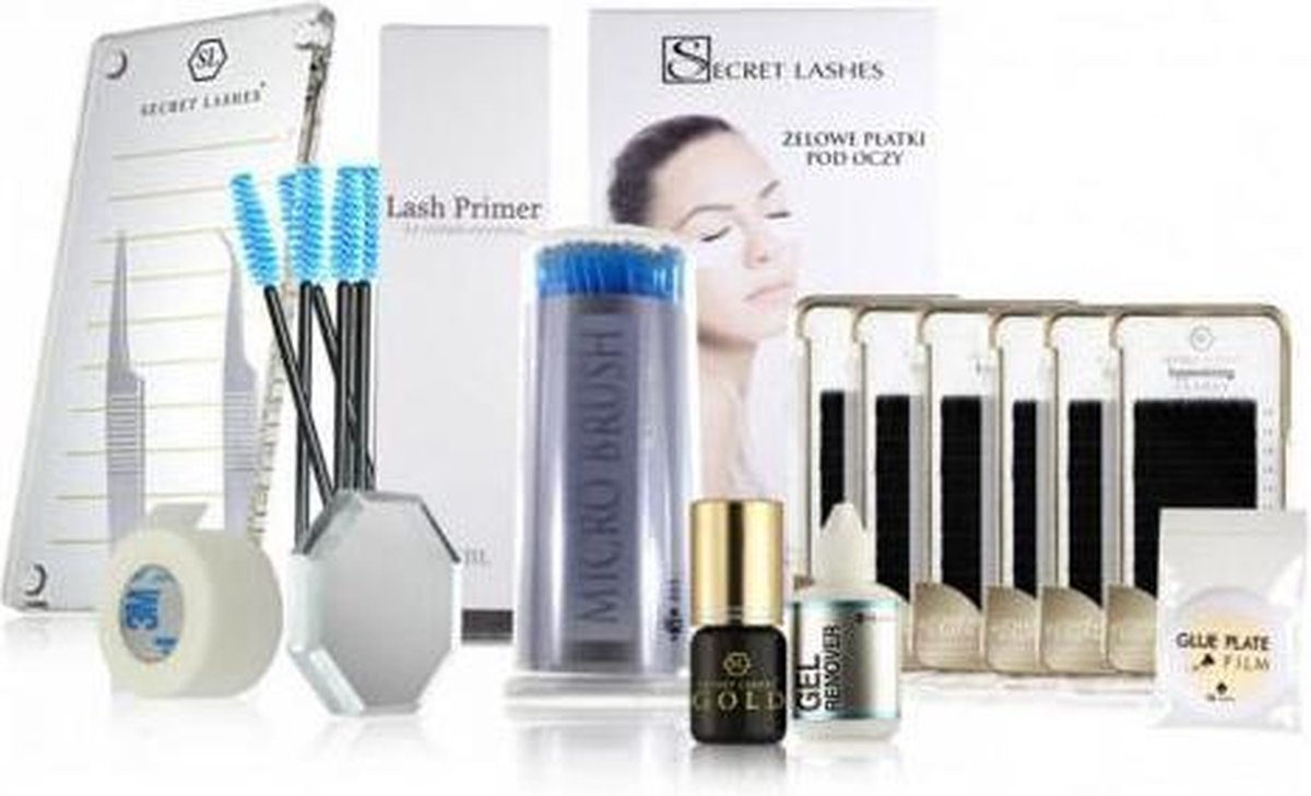 Secret Lashes Starterkit 2D-3D Wimperextensions Starterset Compleet