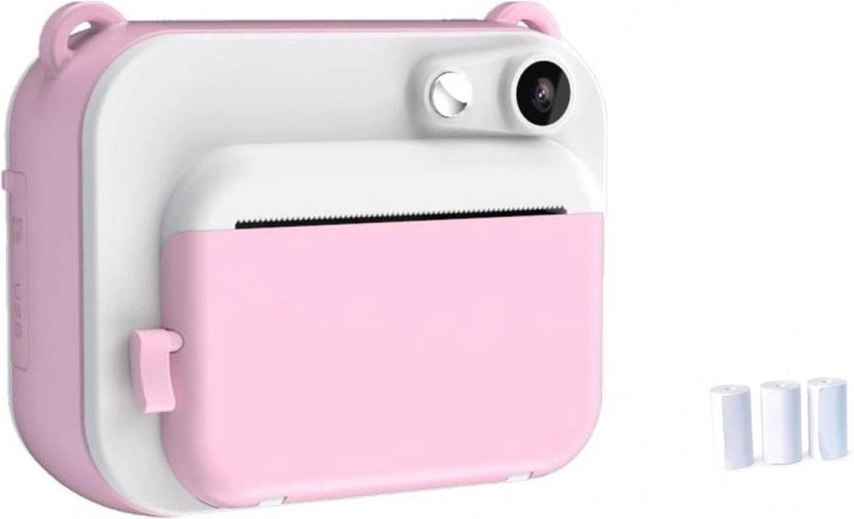 DrPhone PiX10 - DIY - 2 Inch instant Digitale Mini Camera voor Kinderen - Print Automatisch Zwart en Wit - 2.0MP CMOS - Roze
