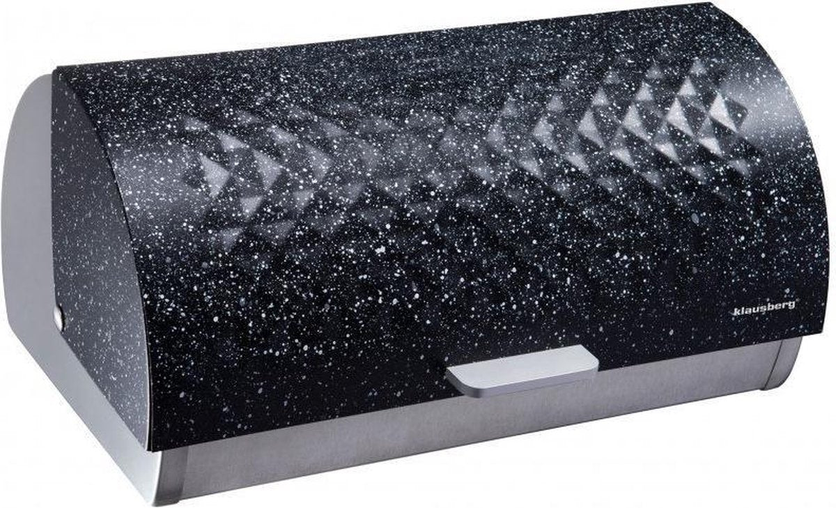 Klausberg 7402 - Broodtrommel - Zwart- diamond - 38 x 28 x 18.5 cm