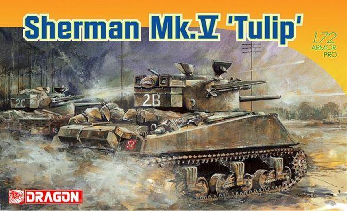 Dragon - 1/72 Sherman Mk.v Tulip (8/20) * - DRA7312 - modelbouwsets