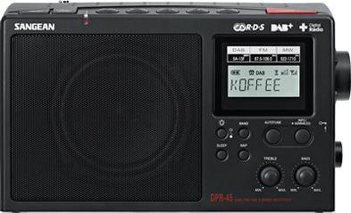 Sangean DPR-45 – Draagbare radio – DAB+ - MW - Zwart
