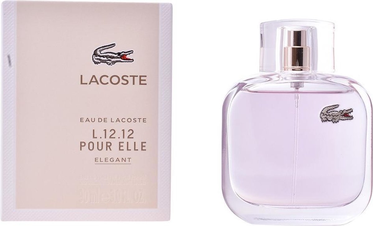 MULTI BUNDEL 2 stuks EAU DE LACOSTE L.12.12 POUR ELLE ELEGANT Eau de Toilette Spray 90 ml