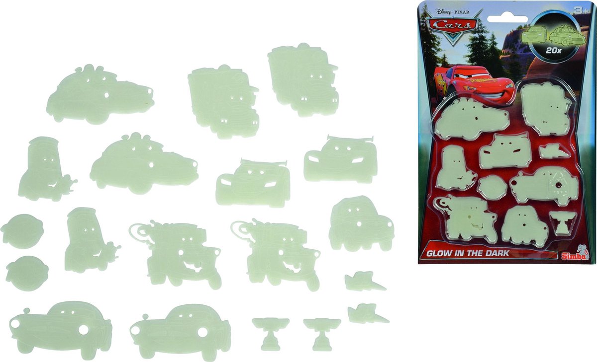 Cars 3 - Glow in the dark stickers (20 stuks)