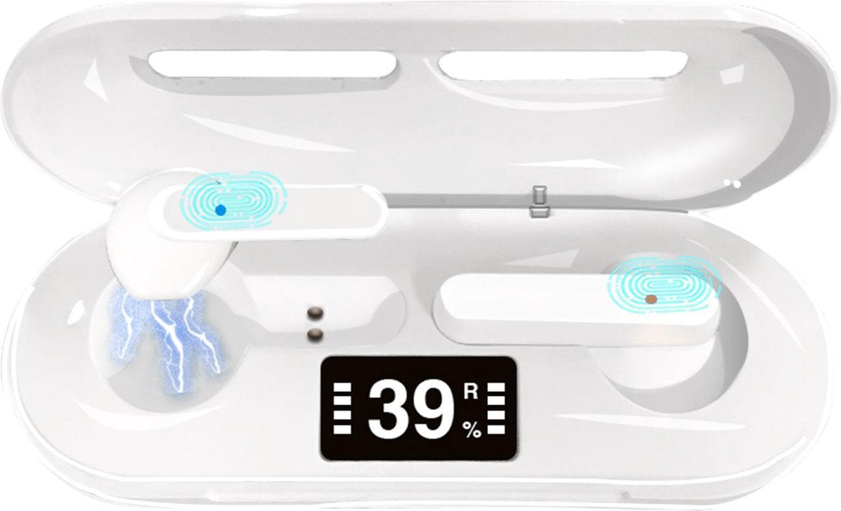 FUMIKO Draadloze Oordopjes - Met Oplaadcase - Wit