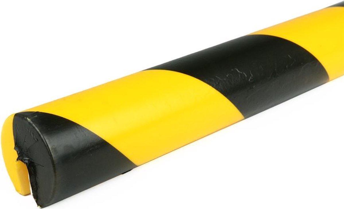PRS stootrand randprofiel model 2 – geel-zwart – 1 meter Geel & Zwart  x 1 m (stuk) x