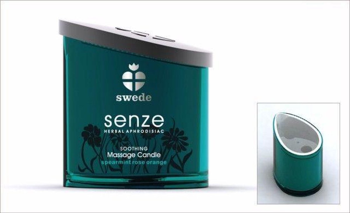 Swede® Massage Kaars Erotische Olie Glijmiddel 100% Natuurlijk  - sinaasappel & mint - 150ml