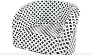 Misioo kinderstoel | Zwart wit patroon | Kruis | luxe kinderstoel |Kinderfauteuils