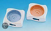 Nobby eetbak kat wave met opdruk blauw/wit 12 cm