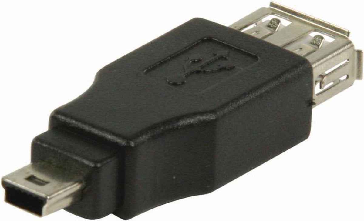 USB 2.0-Adapter | Mini 5-Pins Male - A Female | Zwart