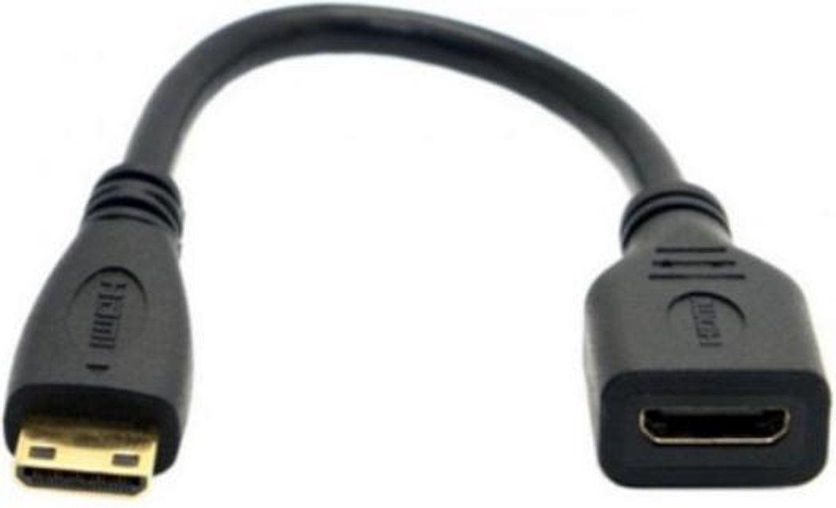 Coretek Mini HDMI verlengkabel - versie 1.4 (4K 30Hz) / zwart - 0