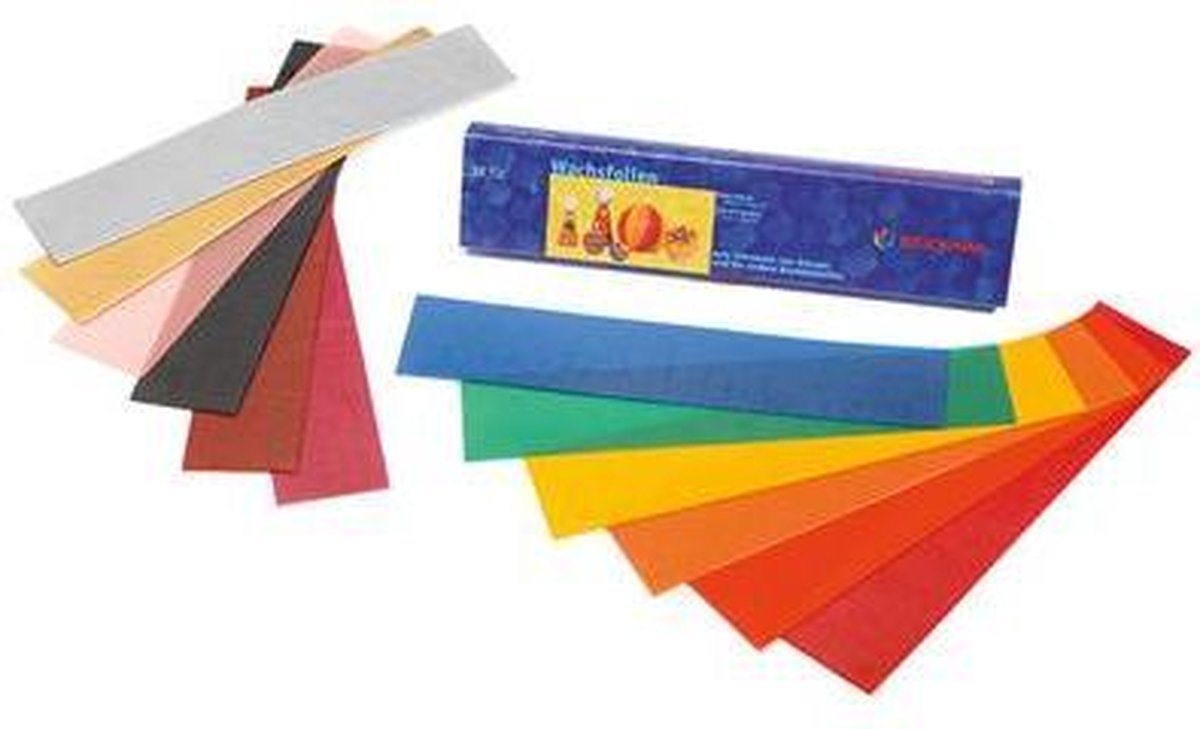 Stockmar versierwas smal - 20x4 cm - ass. 12 kleuren - kaarsen versieren - kerst - afscheid - school