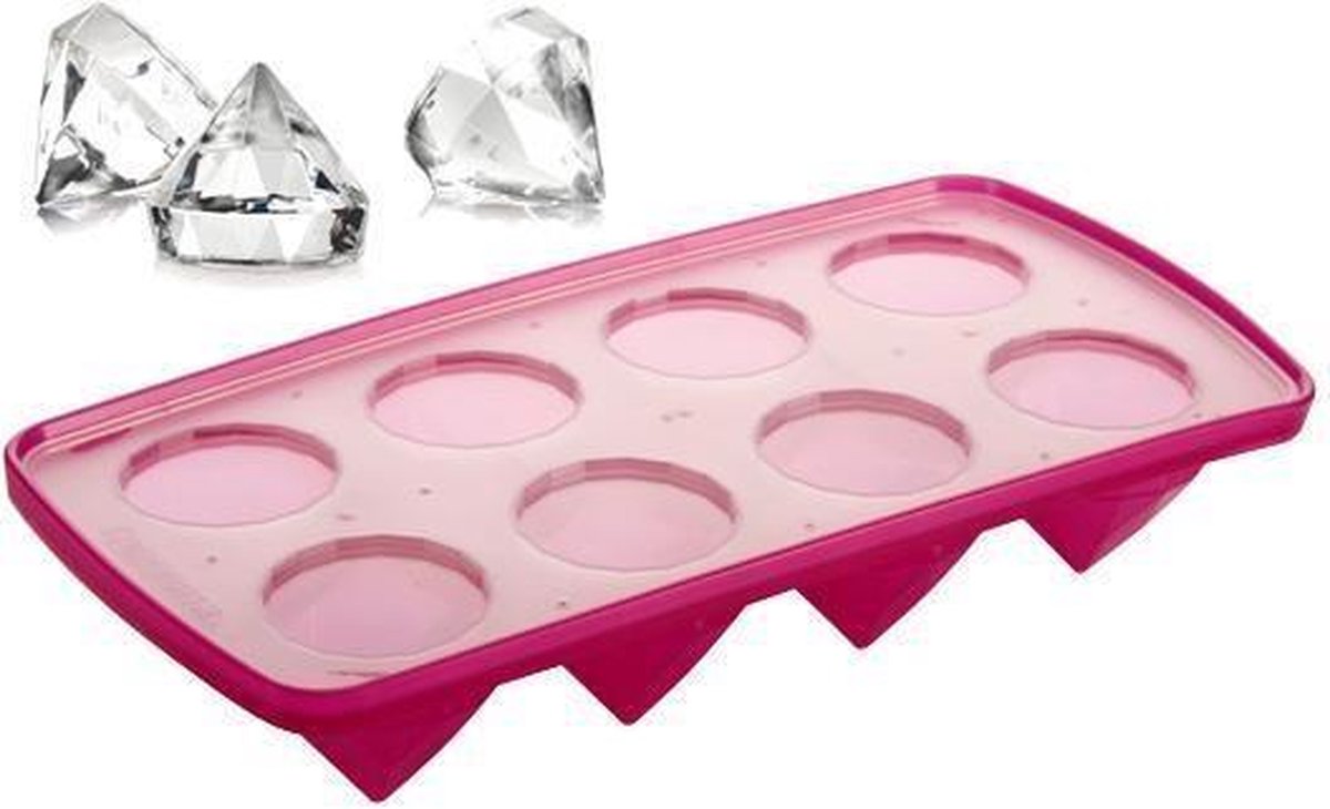 Tescoma - TE308905 - Ijsblokjesvorm-  diamant - roze