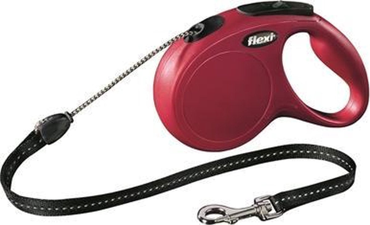 Flexi rollijn classic cord rood - m 5 mtr - 1 stuks