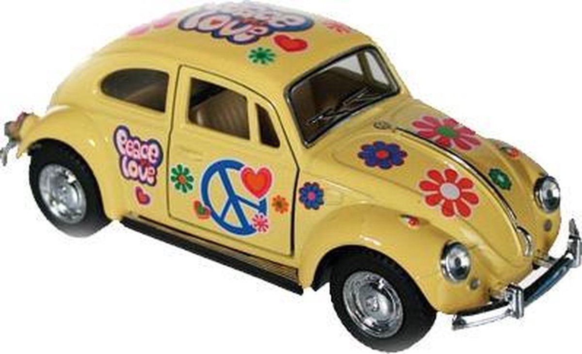 VW Kever modelauto geel