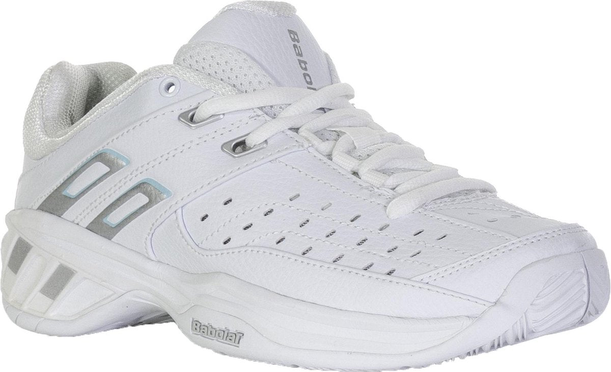 Babolat Double Line  Tennisschoenen - Maat 37 - Vrouwen - wit/blauw