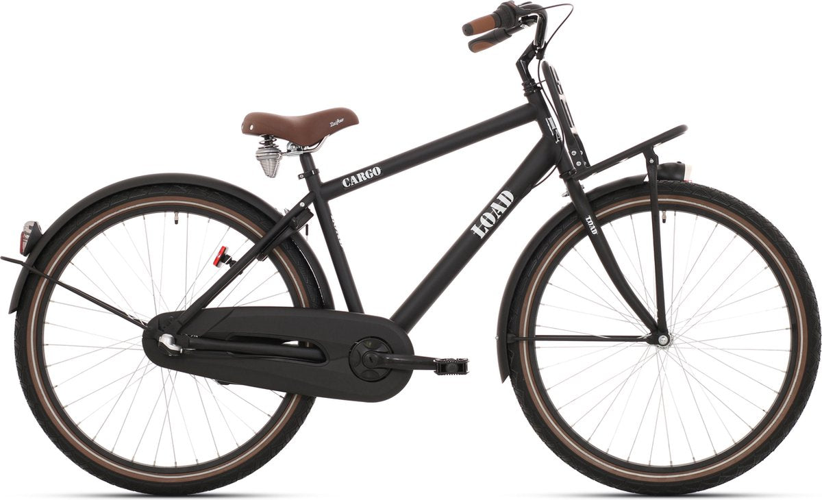 bikefun load 26 jongensfiets met 3 versnellingen remnaaf - mat zwart