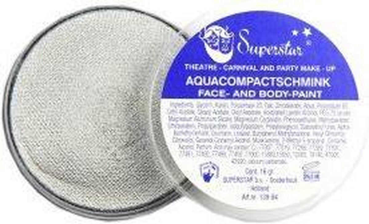 Aqua schmink zilver 16gr