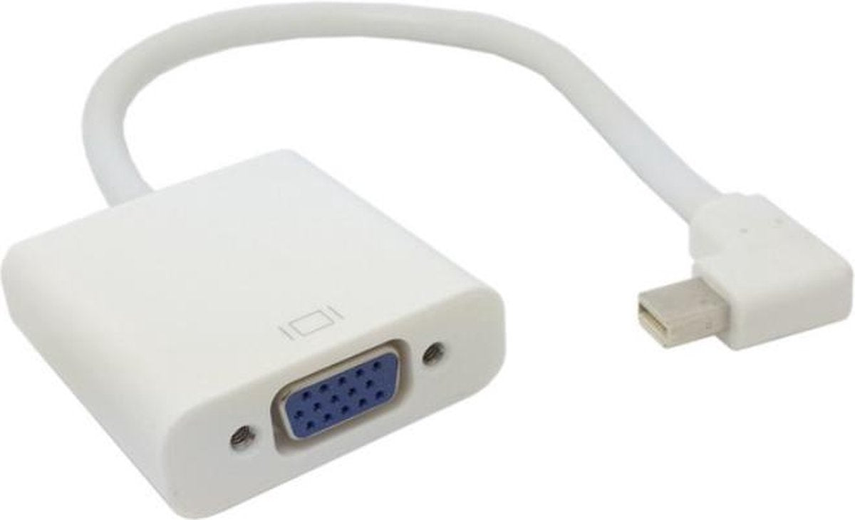 Coretek Mini DisplayPort 1.1 naar VGA adapter - haaks naar rechts / wit - 0