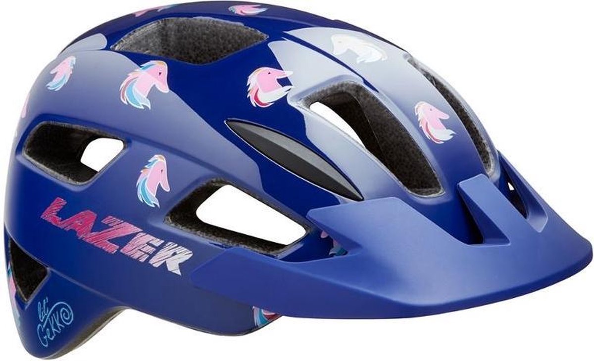 Lazer Fietshelm Lil Gekko Pony Junior Blauw/roze Maat 46-50 Cm