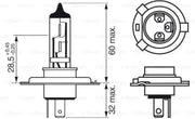 Bosch Gloeilamp Koplamp H4 12V 60/55W (2 Stuks)