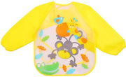 JillyBee - Slabber - Schort - Slabberschort - Waterproof - Mouwen - Aap - Krokodil - Giraffe - Geel
