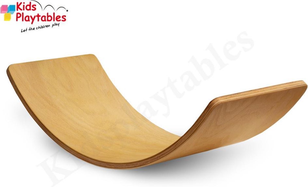 Balance Board hout naturel gelakt | Balansbord | Balansspeelgoed |Balancebord voor kinderen | fitness board
