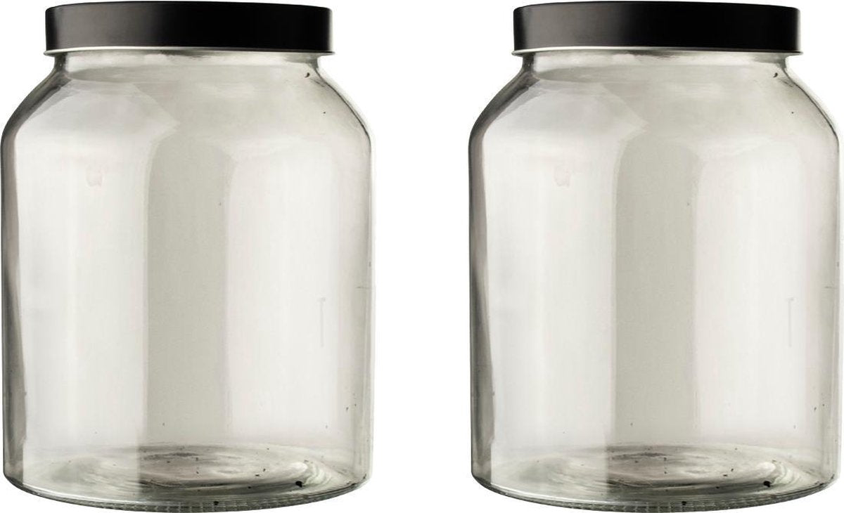 Glazen voorraadpot 3L - set 2 stuks