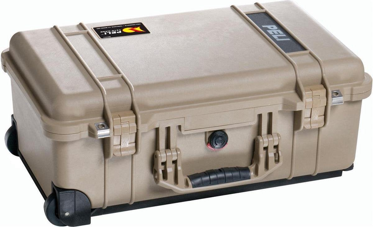 Peli 1510 Waterdichte Camerakoffer Desert Tan met Foam Interieur