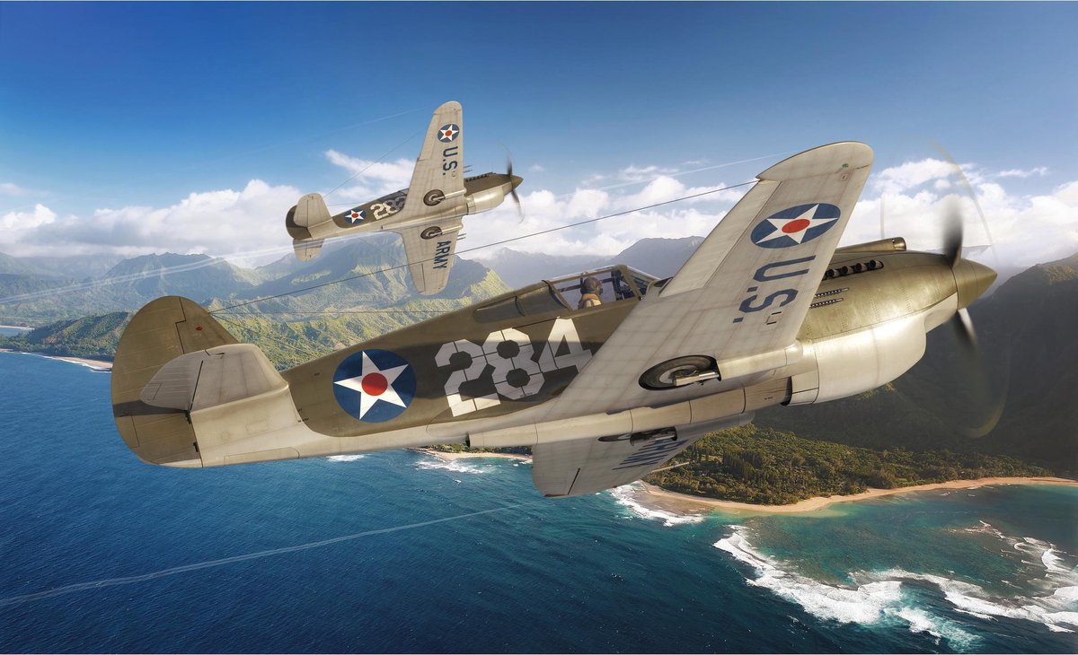 Airfix-curtiss P-40b Warhawk  (4/20) * (Af01003b)