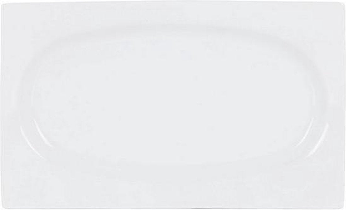 Dienblad Zen Rechthoekig Porselein Wit (30 x 18 x 3 cm)